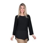 Gomore Μπλούζα Μαύρη Γυναικεία Μακρυμάνικη Με Διαφάνεια All Day Free Size - GM-276 - Image 2