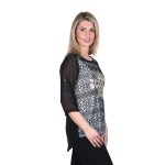 Fairyland Μπλούζα Μαύρη Με Σχέδια Γυναικεία Διαφάνειες Και Παγέτες ''Cool'' Free Size - GM-766-C - Image 3