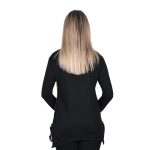 Gomore Μπλούζα Μαύρη Με Ροζ Τύπωμα Γυναικεία Gilry Μακρυμάνικη - GM-776 - Image 3