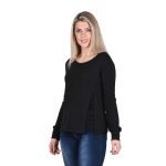 Platinum Μπλούζα Μαύρη Γυναικεία Με Σχέδιο Casual All Day Free Size - IT-001-A-B