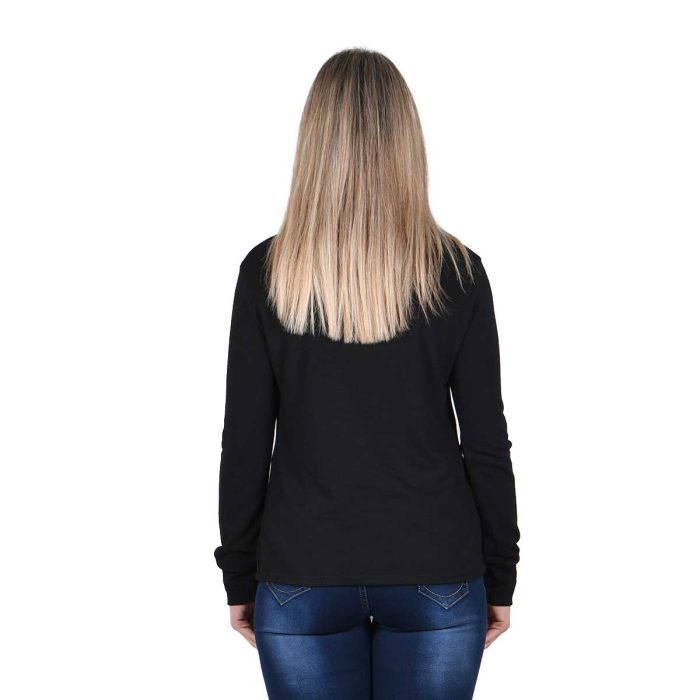 Platinum Μπλούζα Μαύρη Γυναικεία Με Σχέδιο Casual All Day Free Size - IT-001-A-B - Image 3
