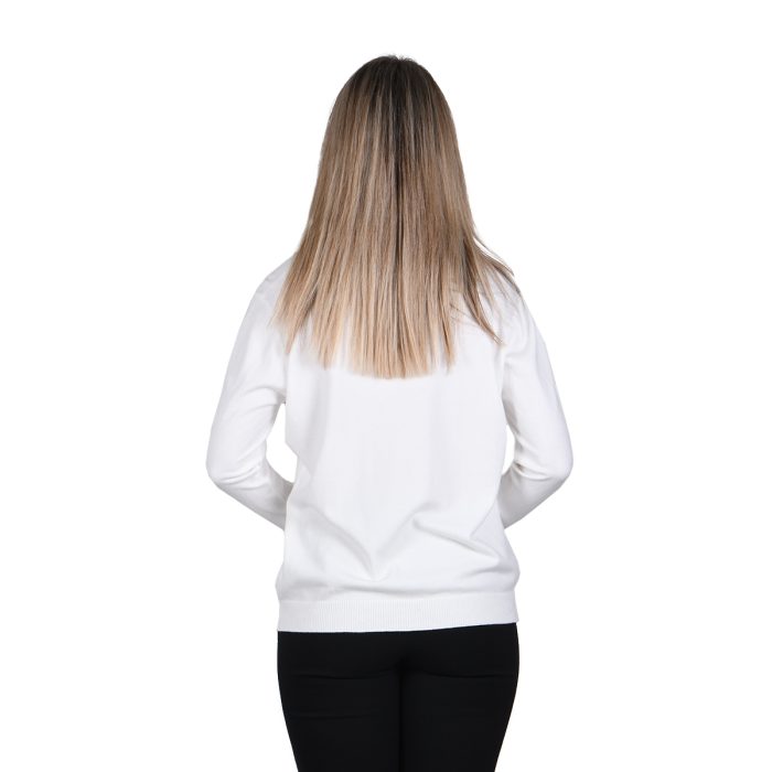 Platinum Μπλούζα Λευκή Γυναικεία Με Ντεκολτέ Casual All Day Free Size - IT-028509-W - Image 3