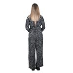 Platinum Ολόσωμη Φόρμα Μαύρη Γυναικεία Κρουαζέ Βoho All Day Free Size - IT-10239-GR - Image 3