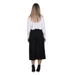 Platinum Παντελόνι Μαύρο Γυναικείο Jupe Culote Με Πιέτες All Day - IT-1059-B - Image 3