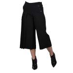 Platinum Παντελόνι Μαύρο Γυναικείο Jupe Culote Με Πιέτες All Day - IT-1059-B - Image 5