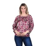 Platinum Μπλούζα Ροζ Με Εμπριμέ Σχέδιο Γυναικεία All Day Free Size - IT-120-KC