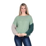 Platinum Πουλόβερ Βεραμάν Γυναικείο Νεανικό Casual Με Χρωματιστά Μανίκια Free Size - IT-179-GR - Image 2