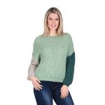 Platinum Πουλόβερ Βεραμάν Γυναικείο Νεανικό Casual Με Χρωματιστά Μανίκια Free Size - IT-179-GR