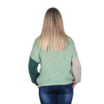 Platinum Πουλόβερ Βεραμάν Γυναικείο Νεανικό Casual Με Χρωματιστά Μανίκια Free Size - IT-179-GR - Image 3
