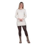 Platinum Μπλουζοφόρεμα Εκρού Γυναικείο Πλεκτό Νεανικό Κλασικό All Day - IT-2025 - Image 2