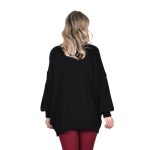 Platinum Μπλούζα Μαύρη Γυναικεία Πλεκτή Με Ντεκολτέ Casual All Free Size - IT-3004-BC - Image 3