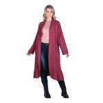 Platinum Ζακέτα Μπορντό Γυναικεία Βαμβακερή Μidi Με Βολάν All Day Free Size - IT-5155- BR