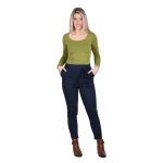 Platinum Μπλούζα Λαχανί Γυναικεία Μακρυμάνικη Στενή Ελαστική Νεανική Casual - IT-6174-LH - Image 4
