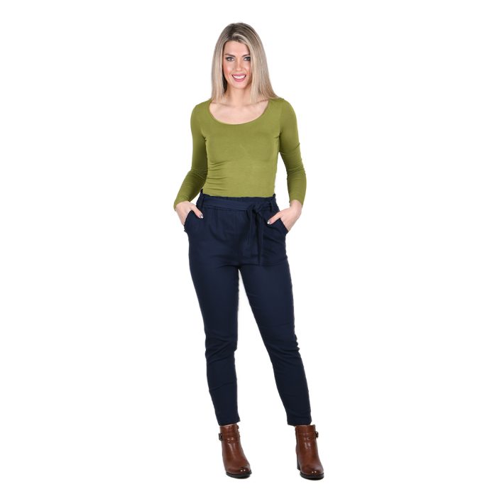 Platinum Μπλούζα Λαχανί Γυναικεία Μακρυμάνικη Στενή Ελαστική Νεανική Casual - IT-6174-LH - Image 4