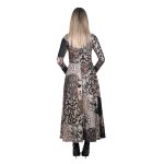 Platinum Φόρεμα Μαύρο Με Μπεζ Γυναικείο Κλος Μακρύ Μεσάτο All Day Free Size - IT-76-GU-BZ - Image 4