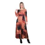 Platinum Φόρεμα Εκάι Με Σχέδια Γυναικείο Κλος Μακρύ Μεσάτο All Day Free Size - IT-76-GU-R