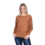 Platinum Μπλούζα Ταμπά Γυναικεία Με Μανίκι Νυχτερίδα All Day Free Size - IT-8140-RB - Image 2