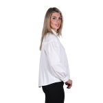 Platinum Πουκάμισο Λευκό Γυναικείο Mακρυμάνικο Βαμβακερό All Day Free Size - ITX-1101-W - Image 2