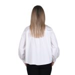 Platinum Πουκάμισο Λευκό Γυναικείο Mακρυμάνικο Βαμβακερό All Day Free Size - ITX-1101-W - Image 3