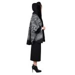 Fairyland Κάπα Μαύρη Με Σχέδια Γυναικεία Οικολογική Γούνα & Κουκούλα All Day Free Size - MF-538 - Image 3