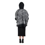 Fairyland Κάπα Μαύρη Με Σχέδια Γυναικεία Οικολογική Γούνα & Κουκούλα All Day Free Size - MF-538 - Image 4