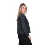 Platinum Μπλούζα Μαύρη Με Σχέδια Γυναικεία Μακρυμάνικη Boho Casual All Day - MO-865 - Image 2