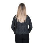 Platinum Μπλούζα Μαύρη Με Σχέδια Γυναικεία Μακρυμάνικη Boho Casual All Day - MO-865 - Image 3