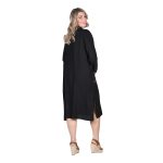 Platinum Πουκαμίσα Μαύρη Γυναικεία Μακριά Αρχαιοελληνική Με Κουμπιά Free Size - NA-12352-FS - Image 3