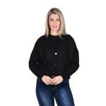 Platinum Μπλούζα Σετ Με Ζακέτα Μαύρη Γυναικεία Νεανική Casual Κοντή Πλεκτή All Day - TK-70243 - Image 5