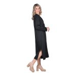 Platinum Φόρεμα Μαύρο Γυναικείο Ανοιξιάτικο Midi Mακρυμάνικο All Day Free Size - ΙΤ-1128-BC - Image 2