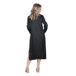 Platinum Φόρεμα Μαύρο Γυναικείο Ανοιξιάτικο Midi Mακρυμάνικο All Day Free Size - ΙΤ-1128-BC - Image 3
