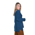 Platinum Μπλούζα Πετρόλ Γυναικεία Πλεκτή Αll Day Free Size - ΙΤ-6007-PE - Image 2