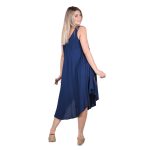 Platinum Καφτάνι -Φόρεμα Μπλε Γυναικείο Με Χοντρή Τιράντα Umbrella Αρχαιοελληνικά Σύμβολα Free Size -12488-BL - Image 2