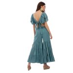 Platinum Παντελόνα Ραφ Γυναικεία Καμπάνα Αέρινη Με Λάστιχο Και Βολάν All Day Free Size - 62311 - Image 2