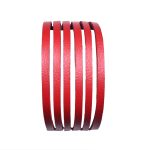 Fairyland Moschato Βραχιόλι Κόκκινο Δερμάτινο Unisex Casual ''Κομμένες Λωρίδες''- FM-0089-R