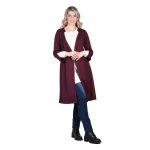 Gomore Πανωφόρι Δαμασκηνί Γυναικείο Κλασικό Midi All Day Free Size - GM-1096 - Image 2