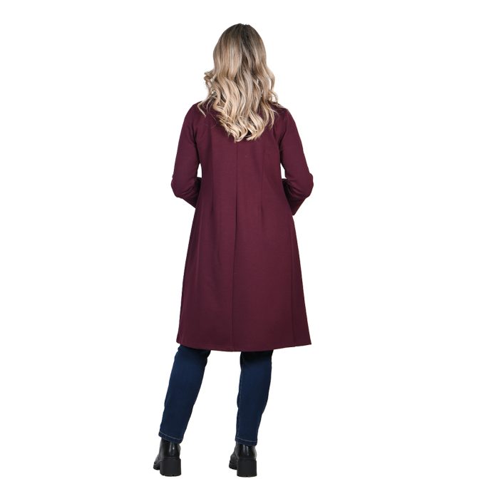 Gomore Πανωφόρι Δαμασκηνί Γυναικείο Κλασικό Midi All Day Free Size - GM-1096 - Image 3