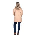 Gomore Πανωφόρι Μπεζ Με Καφέ Γυναικείο Στυλ ''Μontgomeri'' All Day Free Size - GM-1106 - Image 3