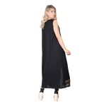 Platinum Φόρεμα Μπλε Γυναικείο Midi Αμάνικο Με Χρυσά Αρχαιοελληνικά Σχέδια - 12117-BL - Image 2