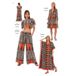 Platinum Φόρεμα - Καφτάνι Κοραλί Με Μαύρα Animal Print Σχέδια Γυναικείο Με Τρουακάρ All Day Free Size - 12418 - Image 2