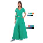 Platinum Παντελόνα Σμαραγδί Γυναικεία Με Λάστιχο & Τσέπες All Day Free Size - 22285-MG - Image 2