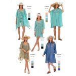 Platinum Καφτάνι - Πουκαμίσο Μπλε Γυναικείο Με Κουμπιά & Κεντητά Σχέδια Free Size - KU-52409-BL - Image 2