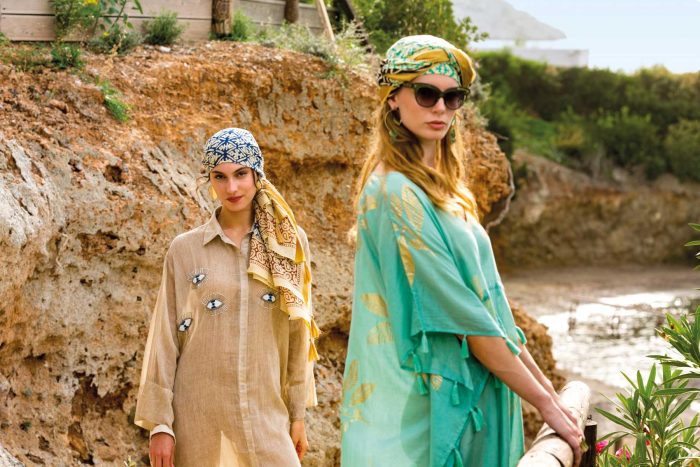 Platinum Καφτάνι - Πουκαμίσο Μπεζ Γυναικείο Με Κουμπιά & Κεντητά Σχέδια Free Size - KU-52409-BZ - Image 3