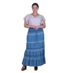 Platinum Φούστα Βlue Jean Γυναικεία Καλοκαιρινή Klos Μακριά Τσιγγάνικη All Day Free Size - 001-A