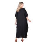 Platinum Καφτάνι Μαύρο Γυναικείο Maxi Με Αρχαιοελληνικά Χρυσά Σύμβολα Free Size -12493 - Image 4