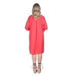 Platinum Πουκαμίσα - Φόρεμα Κοραλί Γυναικεία Μακριά Ασύμμετρη Τρουακάρ All Day - 22341-RO - Image 3