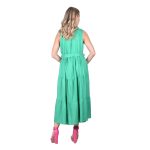 Platinum Φόρεμα Aqua Γυναικείο Σεμιζιέ Αμάνικο Με Κουμπιά Klos Μακρύ All Day - 22441-AQ - Image 3