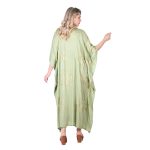 Platinum Καφτάνι - Φόρεμα Μέντα Με Χρυσά Σχέδια Γυναικείο Maxi Δροσερό Free Size - 32447-GR - Image 4