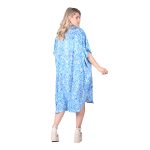 Platinum Φόρεμα - Πουκαμίσα Γαλάζιο Με Σχέδια Γυναικεία Boho Με Γιακά & Κουμπιά All Day Free Size - 42456-4A - Image 3