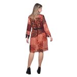 Platinum Φόρεμα Εκάι Εμπριμέ Σχέδια Γυναικείο Νεανικό Εβαζέ All Day Free Size - IT-78-GU - Image 3